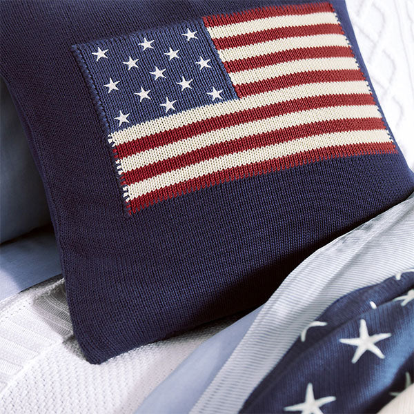 RL Flag Cotton Throw Pillow